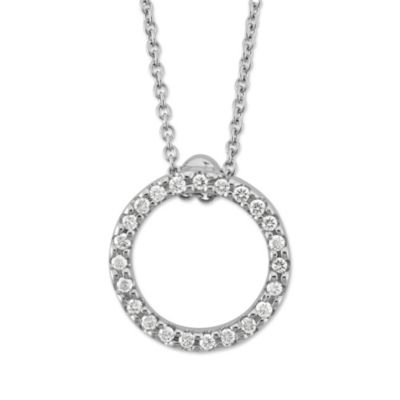 diamond circle roberto coin pendant 18k gold 10cttw borsheims necklace